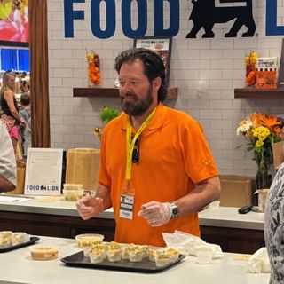 Danny handing out samples at a Food Lion event