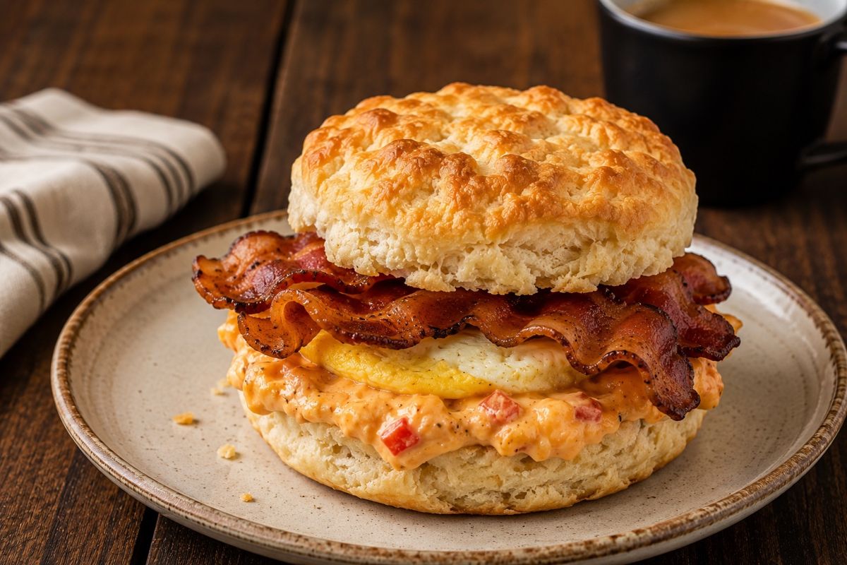 Danny B's Bacon, Egg & Pimento Cheese Biscuit
